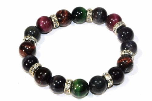 Agate & Pave Charms Yoga Bracelet