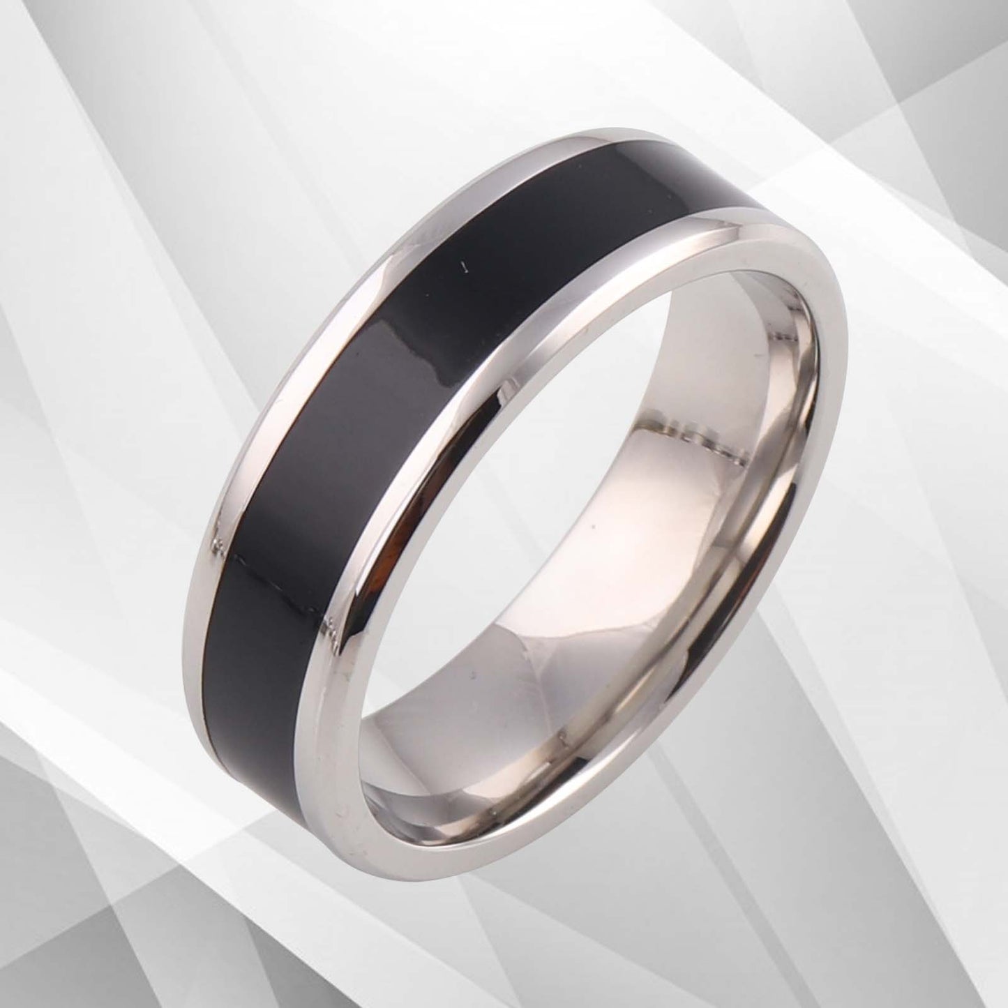 Men’s Flat Shape Cobalt Male Band Ring