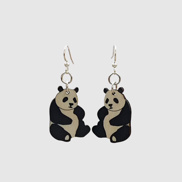 Small Panda Earrings