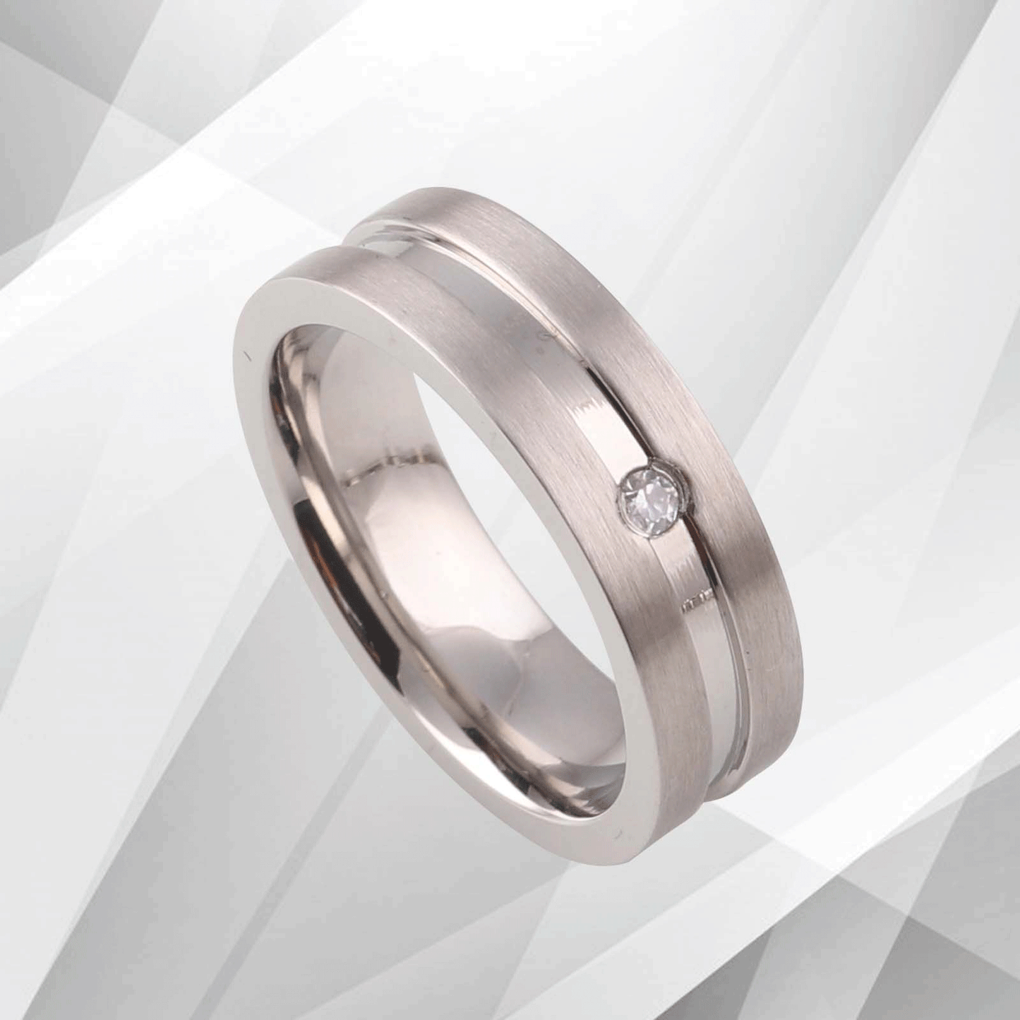 Titanium 18Ct White Wedding Ring