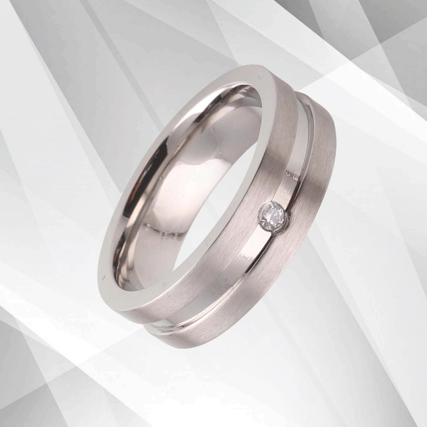 Titanium 18Ct White Wedding Ring