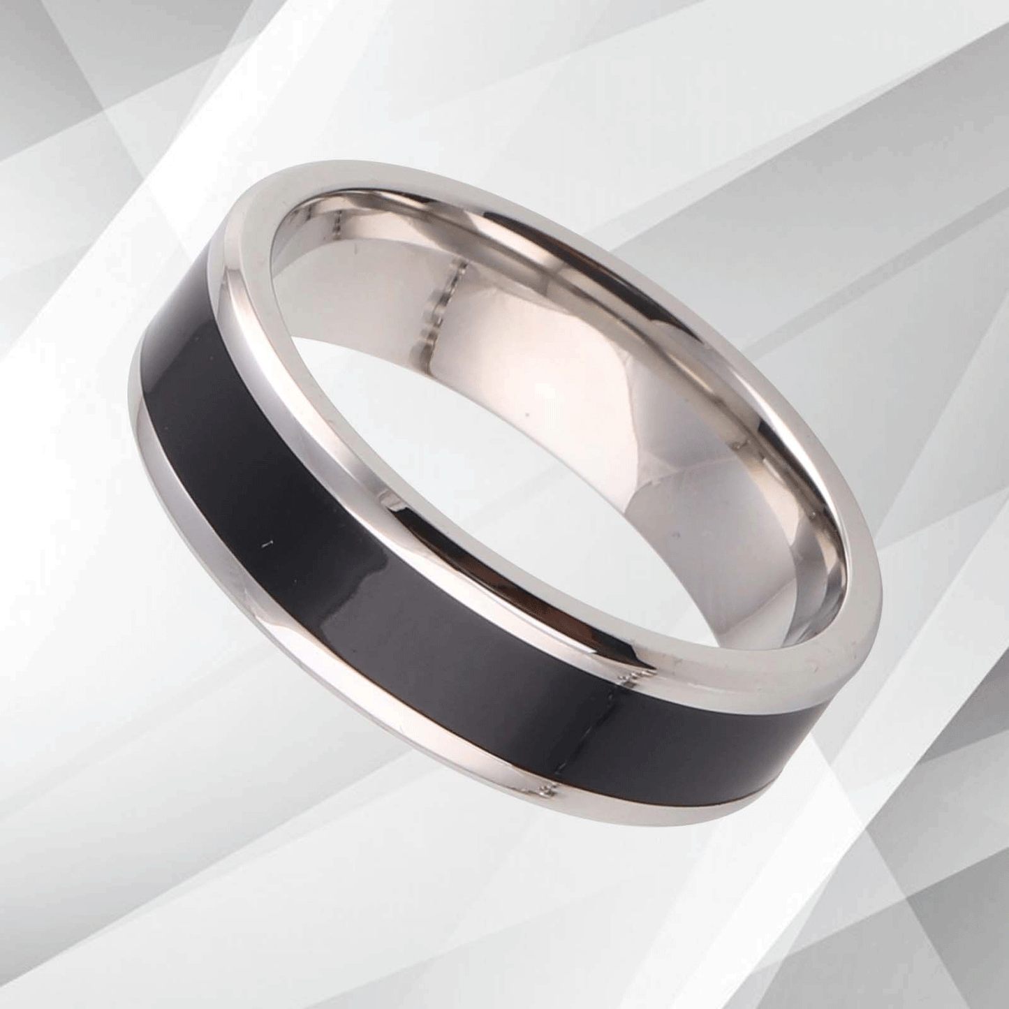 Men’s Flat Shape Cobalt Male Band Ring