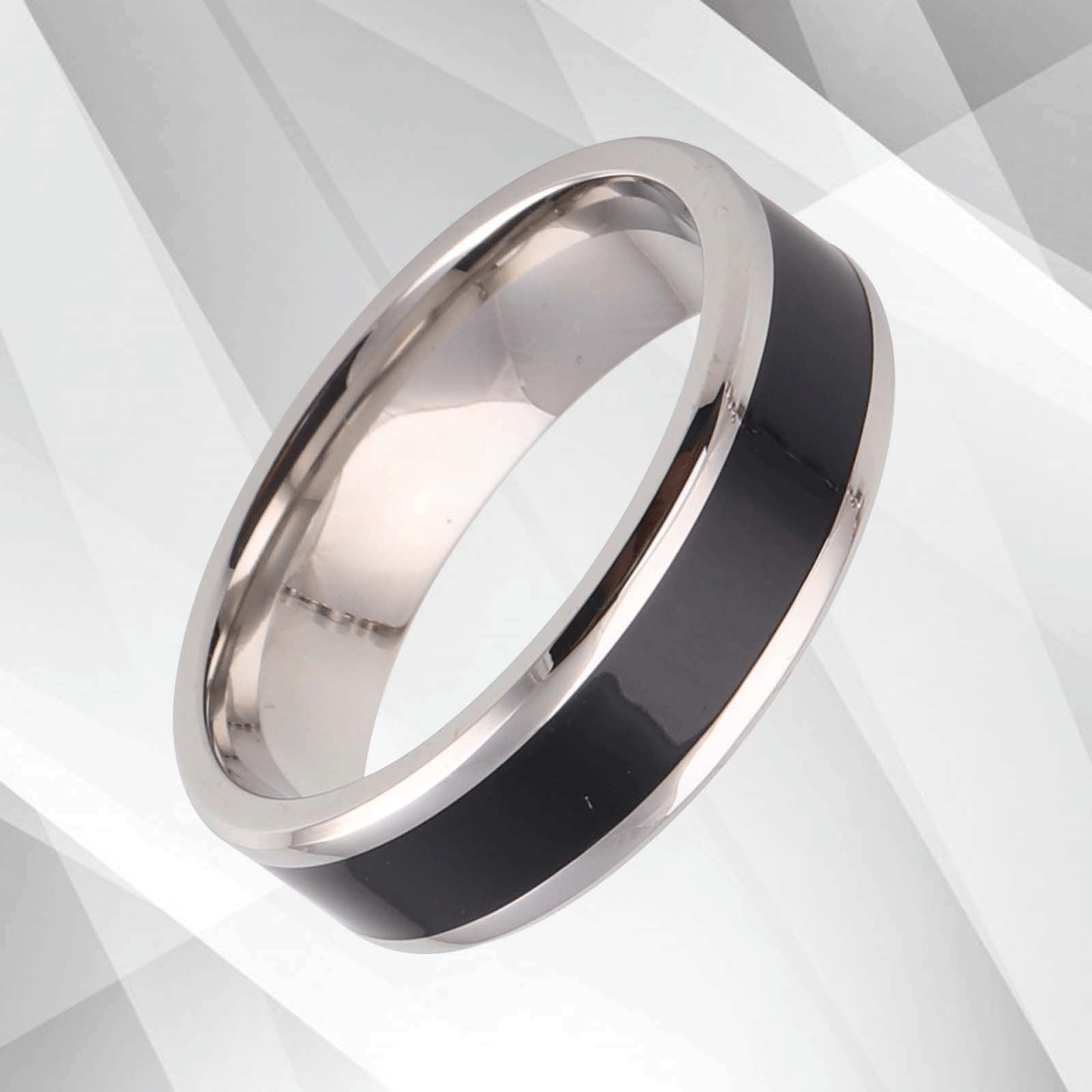 Men’s Flat Shape Cobalt Male Band Ring