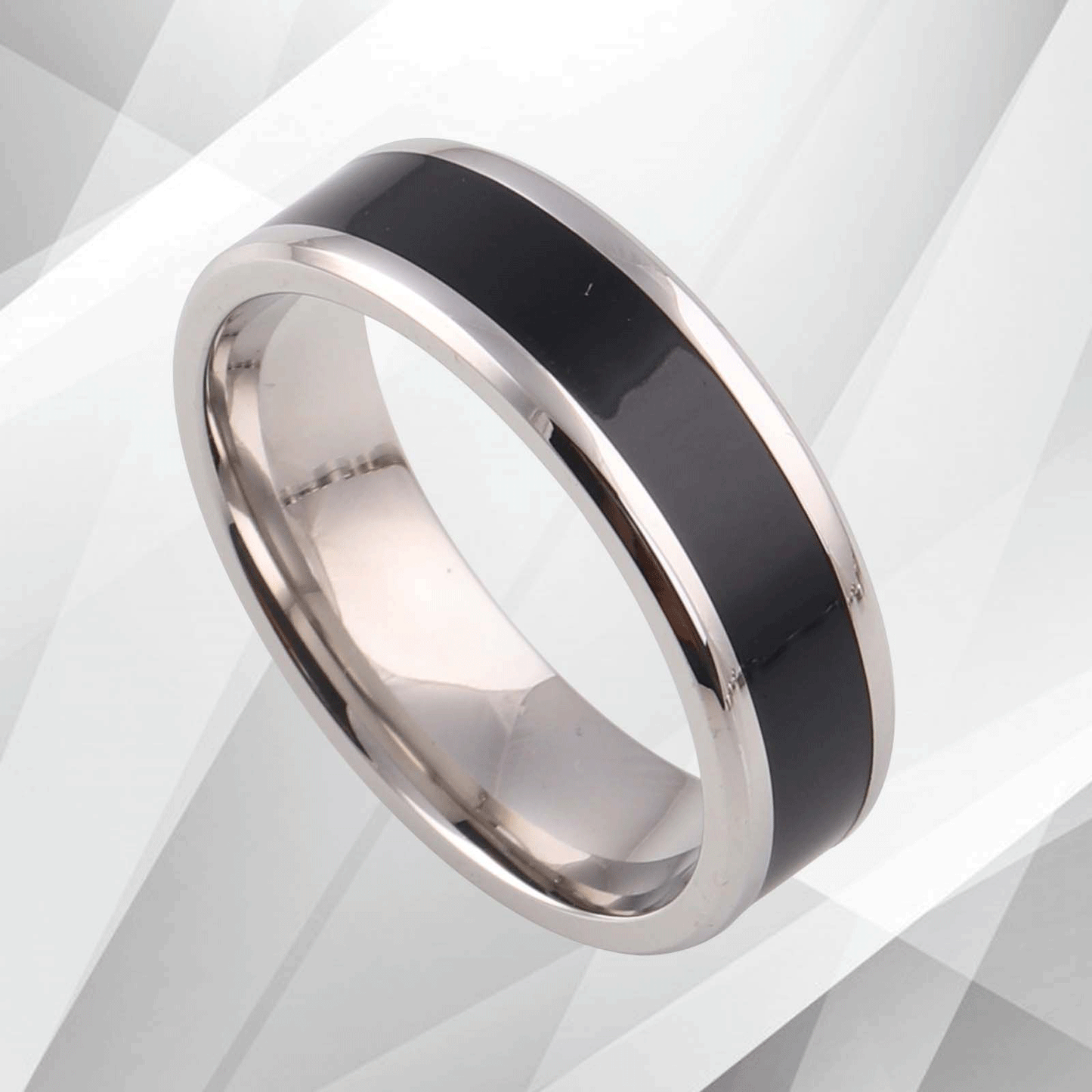 Men’s Flat Shape Cobalt Male Band Ring