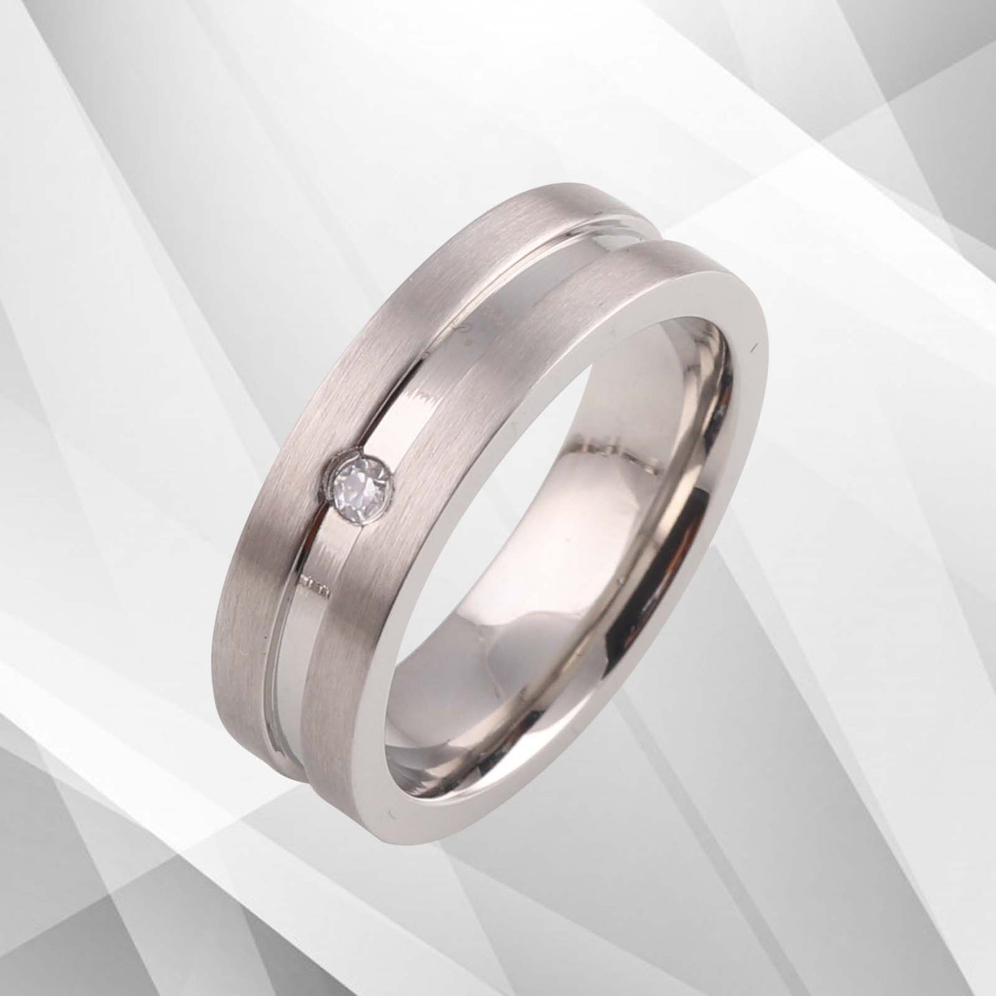 Titanium 18Ct White Wedding Ring