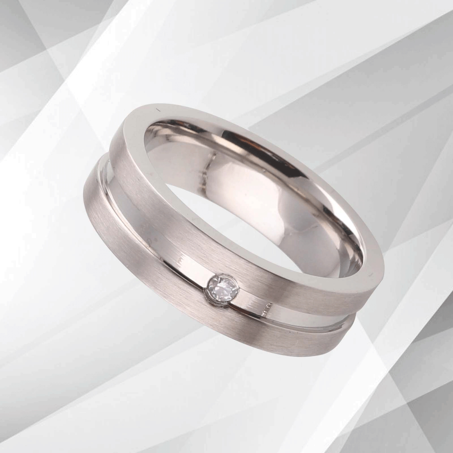 Titanium 18Ct White Wedding Ring