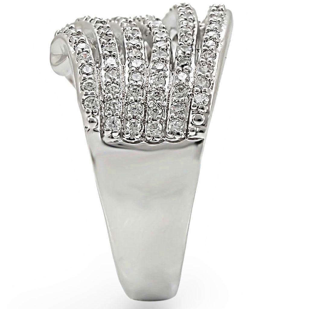 Fashion Ring with AAA Grade CZ  in Clear