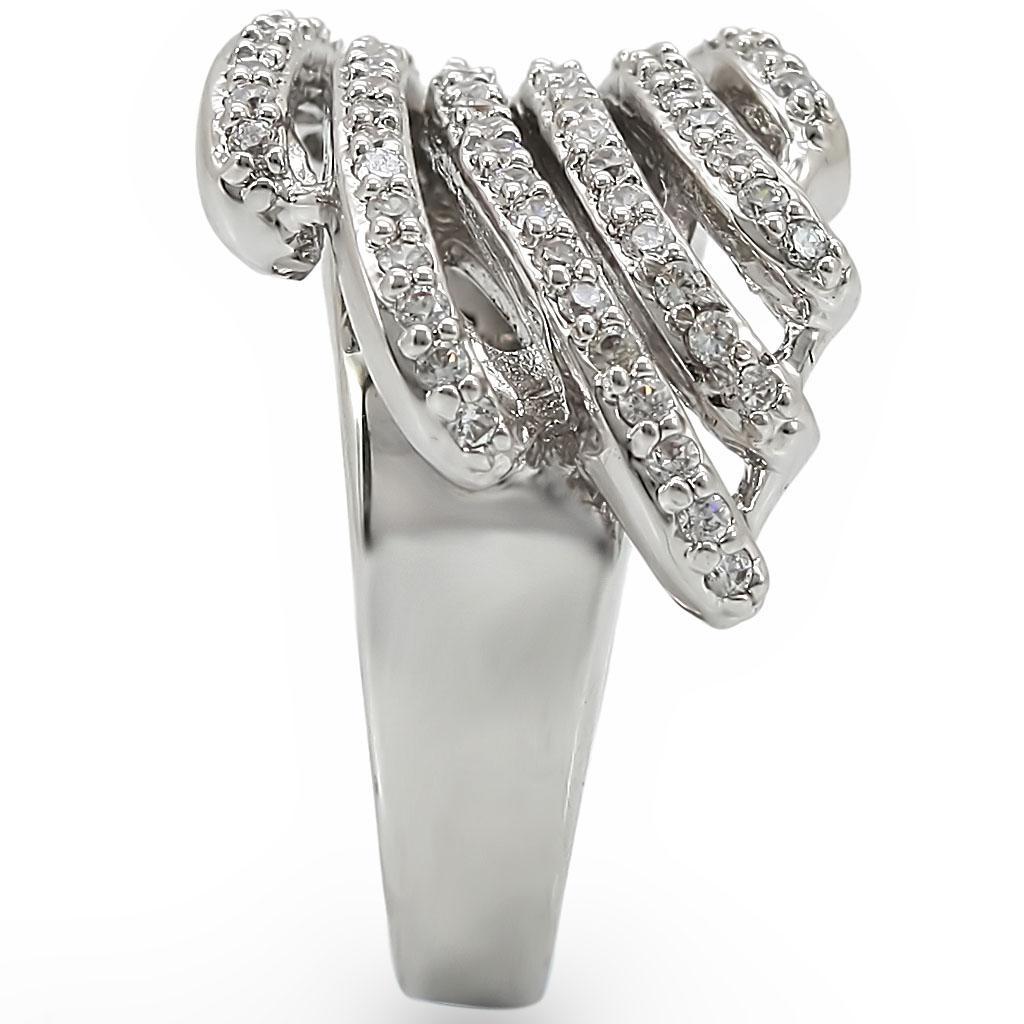 Fashion Ring with AAA Grade CZ  in Clear