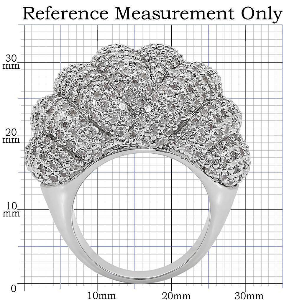 Fashion Ring with AAA Grade CZ  in Clear