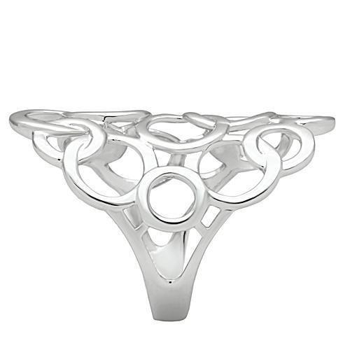 3W170 - Rhodium Brass Ring with No Stone