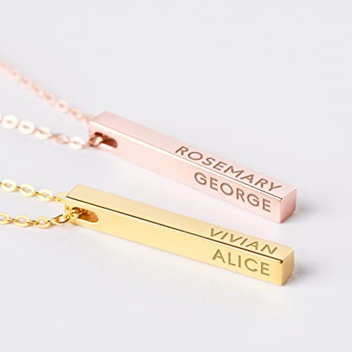 Personalized 4 Side Bar Necklace