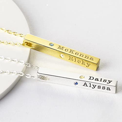 Mom 4 Sided Bar Necklace