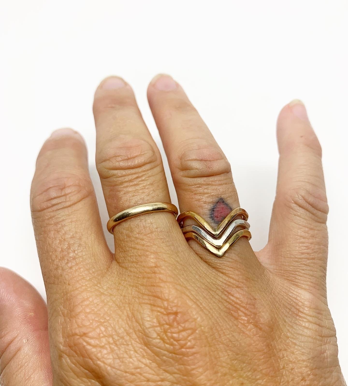 Chevron Stacking Ring