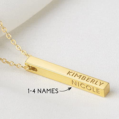 Personalized 4 Side Bar Necklace