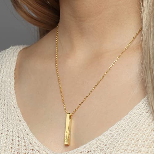 Personalized 4 Side Bar Necklace