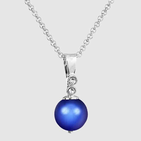 Necklace - Dark Blue Pearl