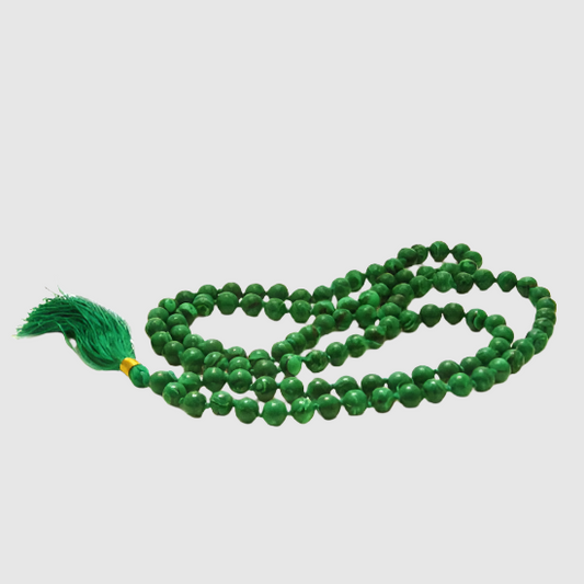 Malachite Mala Beads Necklace