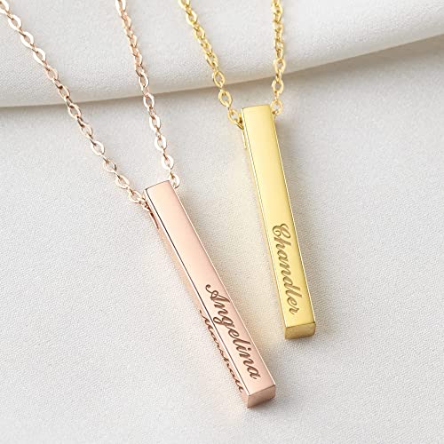 Personalized 4 Side Bar Necklace