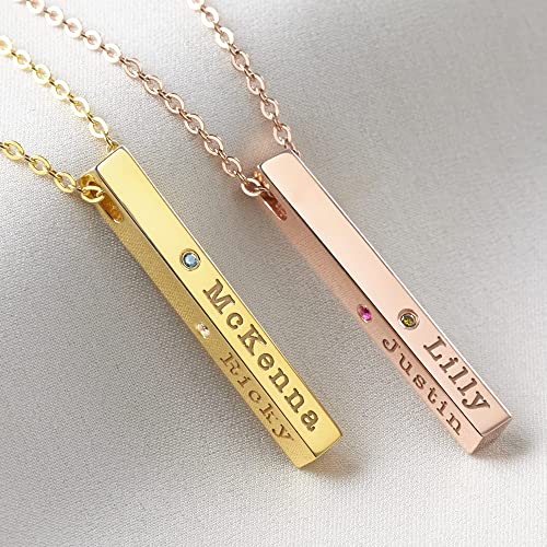 Mom 4 Sided Bar Necklace