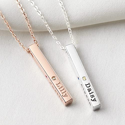 Mom 4 Sided Bar Necklace