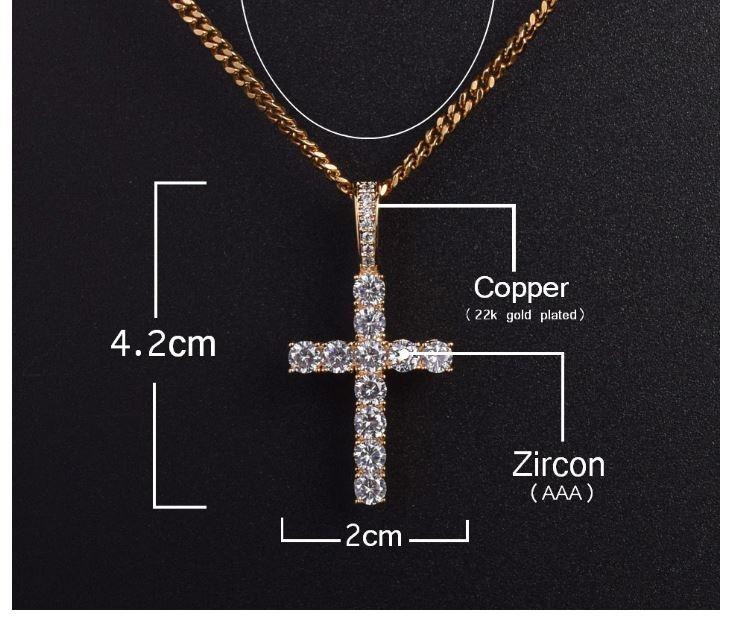 Emperor 3MM Tennis CZ Cross | 912721