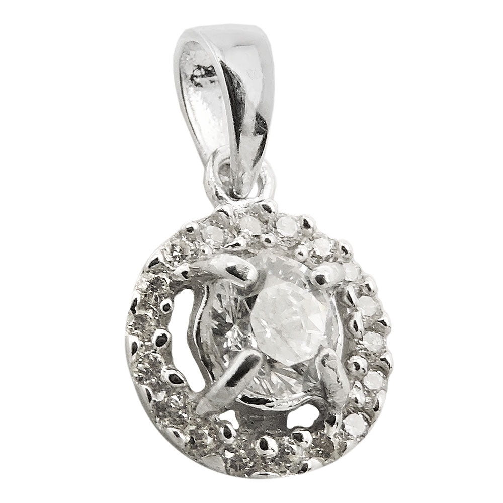 Pendant flower zirconias silver 925