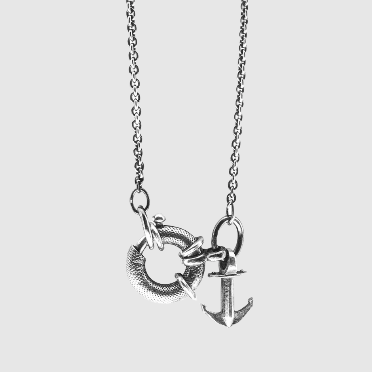 Clyde Anchor Signature Silver Necklace Pendant