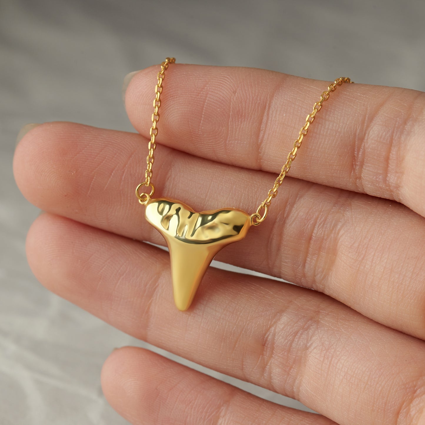 Gold Shark Tooth Necklace Layer Bolo Necklace