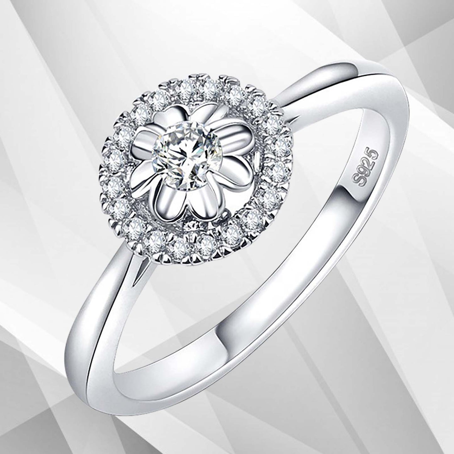 1.7Ct Round-Cut Diamond Cushion Halo Women Engagement Ring 18K White