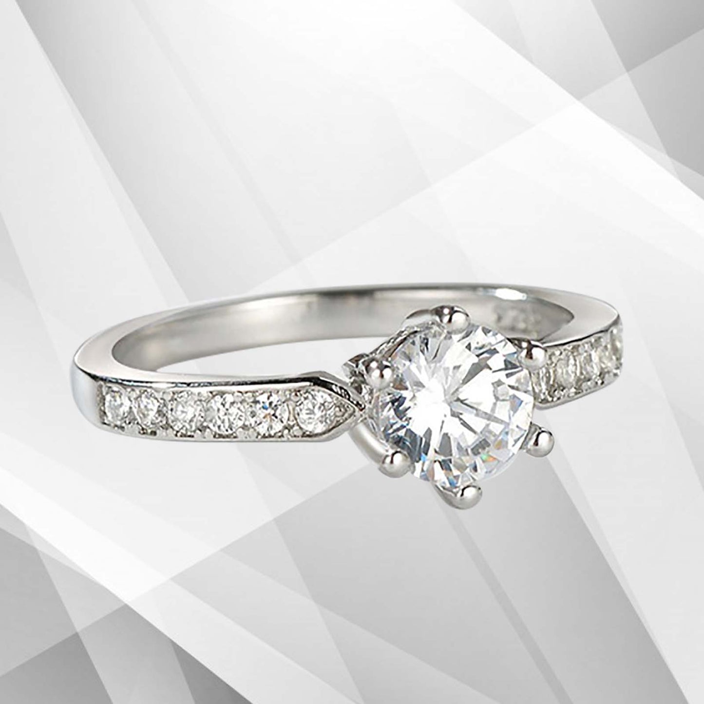 2.0Ct Round-Cut Diamond Solitaire Bridal Engagement Ring 18Ct White