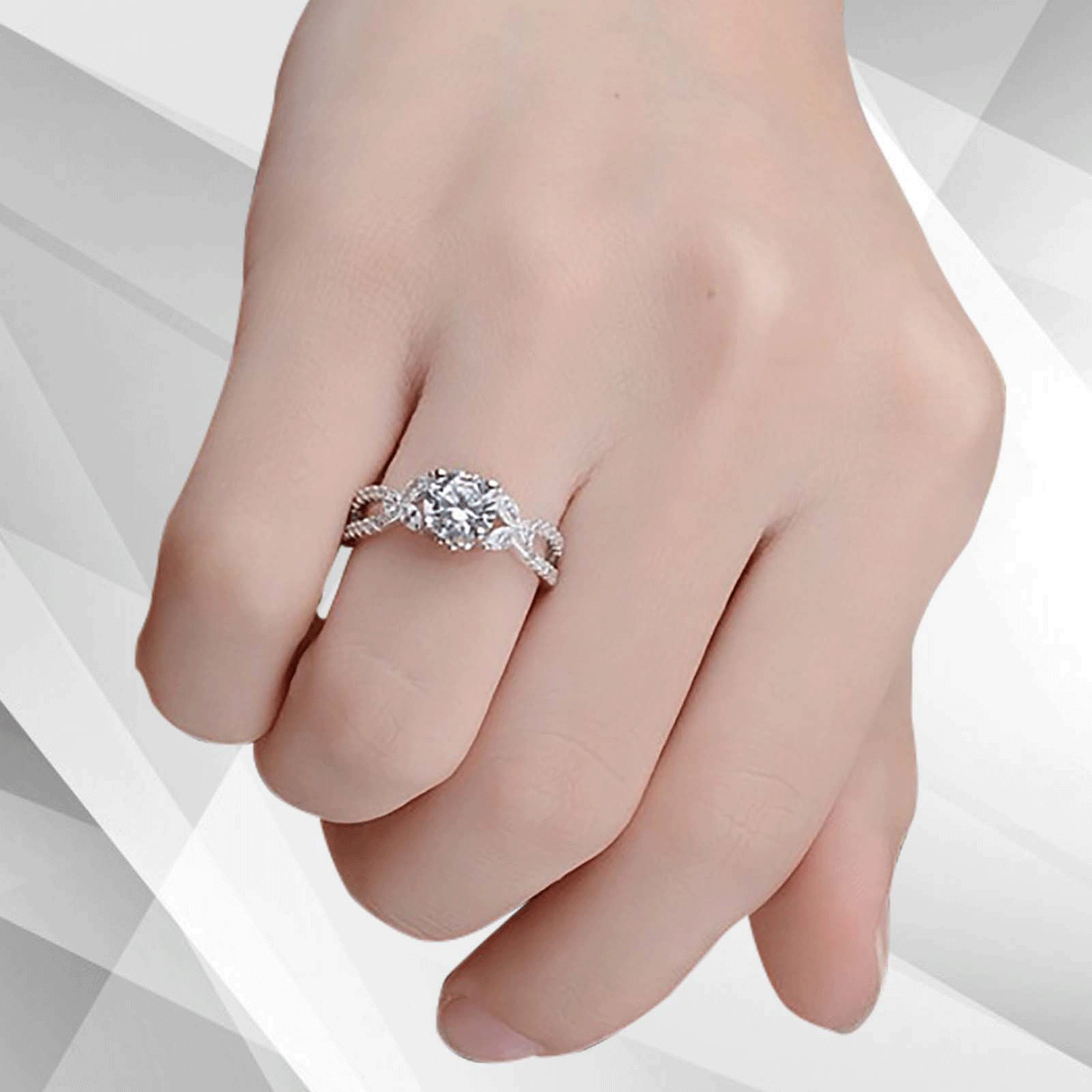 2.5Ct Round-Cut CZ Diamond Solitaire Bridal Engagement Ring 18K White