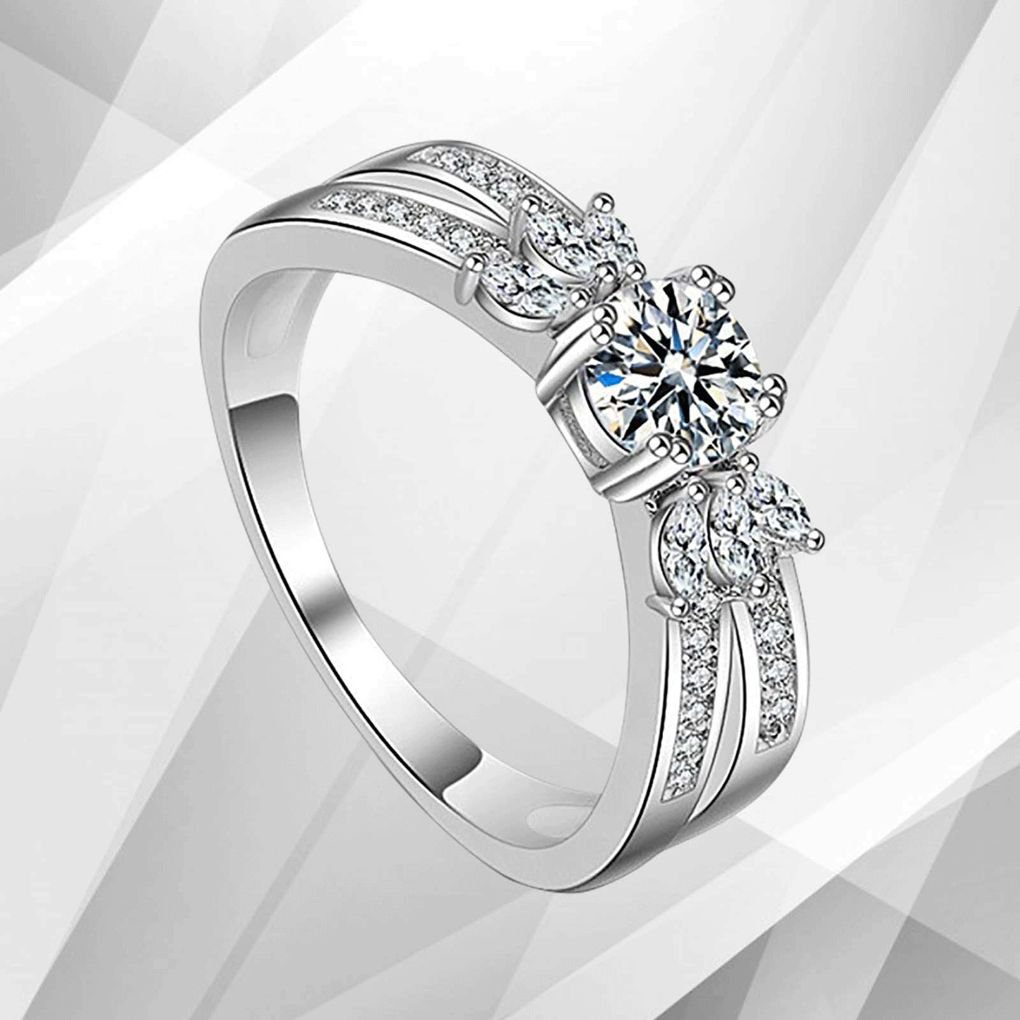 Diamond Solitaire Bridal Engagement Ring 18Ct White-2.00Ct Round-Cut