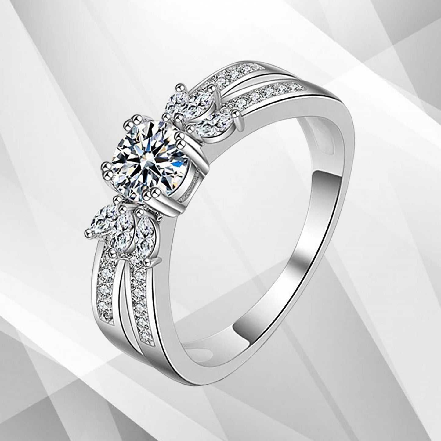 Diamond Solitaire Bridal Engagement Ring 18Ct White-2.00Ct Round-Cut