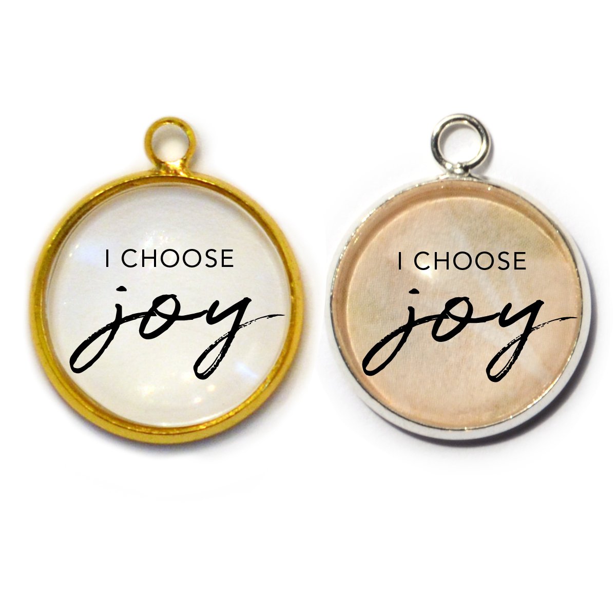 I Choose Joy – Glass Charm for Jewelry Making