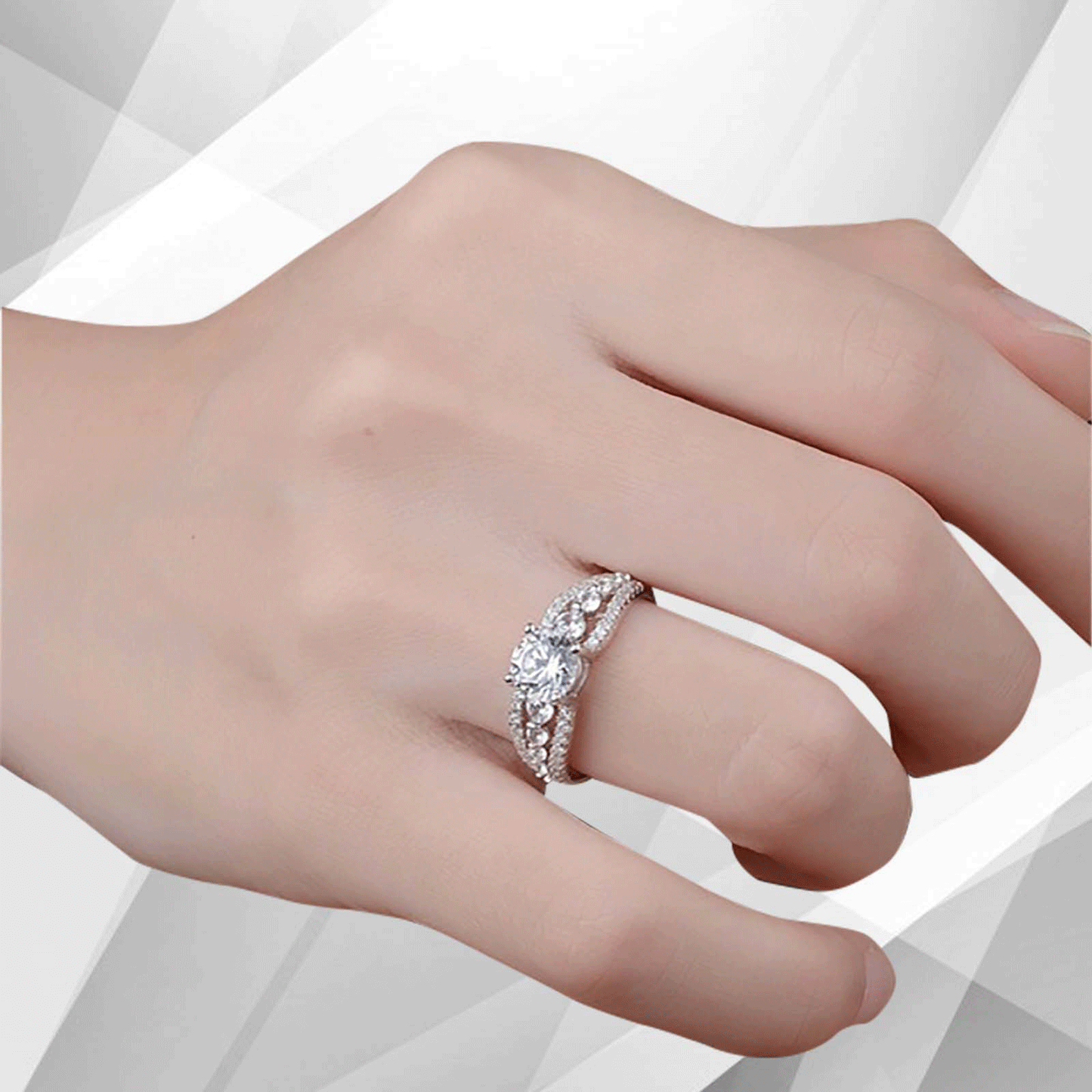 Diamond Solitaire Bridal Engagement Ring 18Ct White 2.00Ct Round-Cut