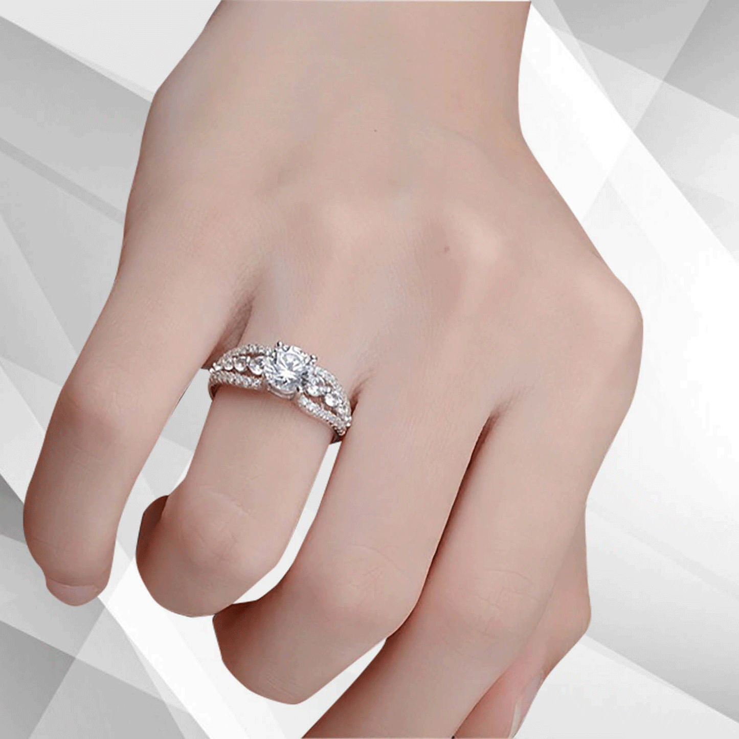 Diamond Solitaire Bridal Engagement Ring 18Ct White 2.00Ct Round-Cut