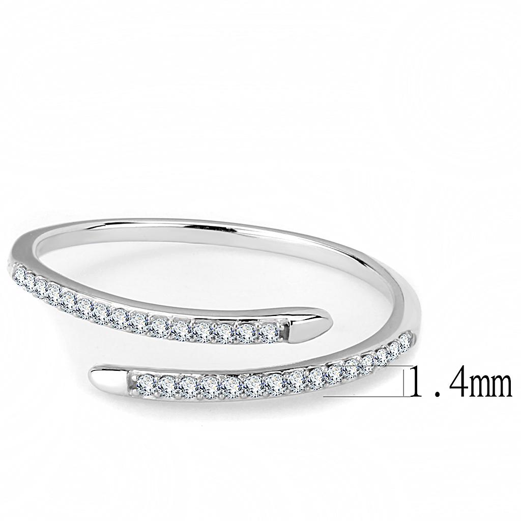 Women Stainless Steel Cubic Zirconia Rings DA044