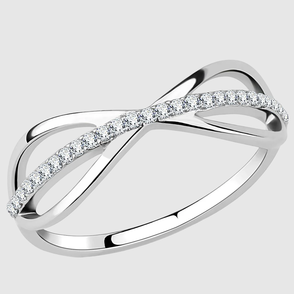 Women Stainless Steel Cubic Zirconia Rings DA046