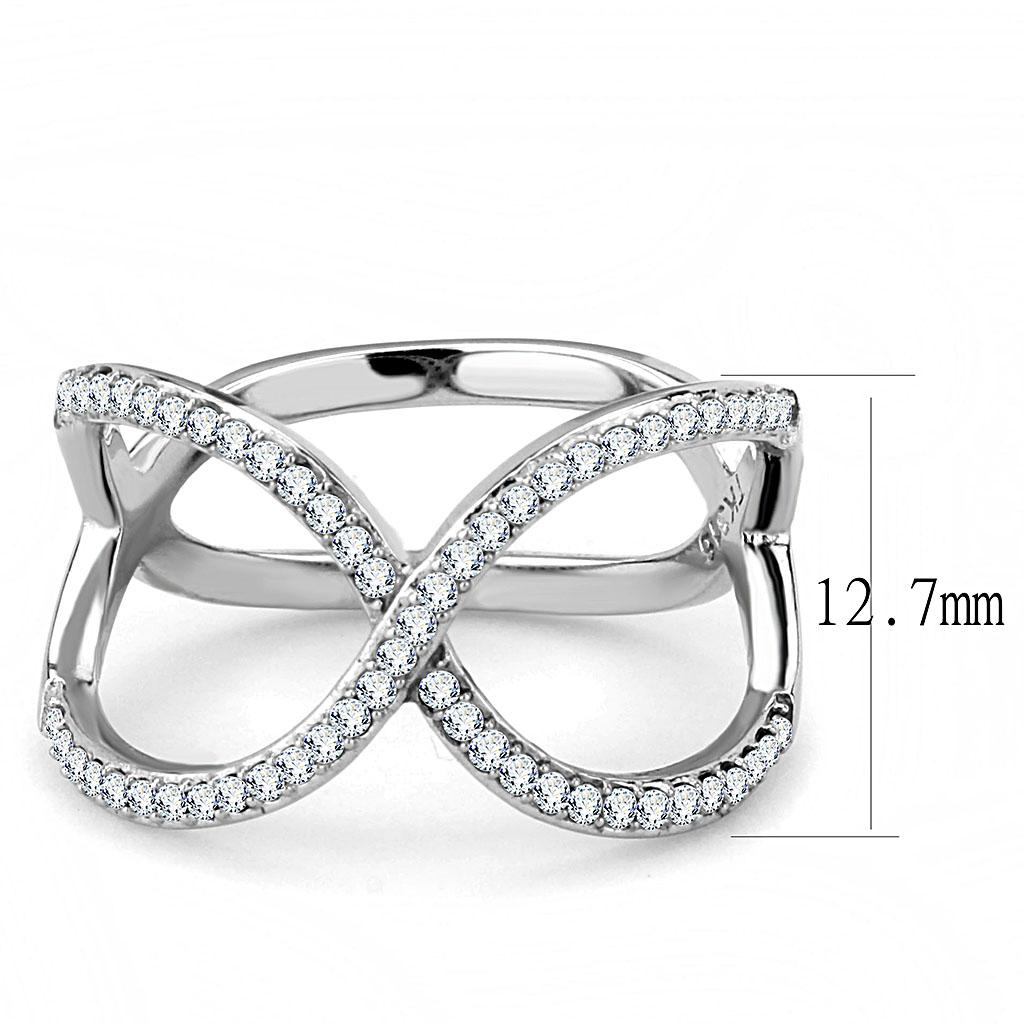 Women Stainless Steel Cubic Zirconia Rings DA058