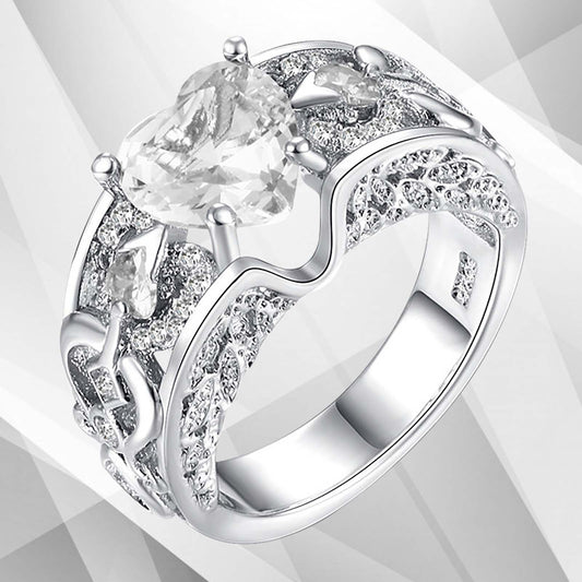 2.50Ct Heart Shape Luxury CZ Diamond Ring