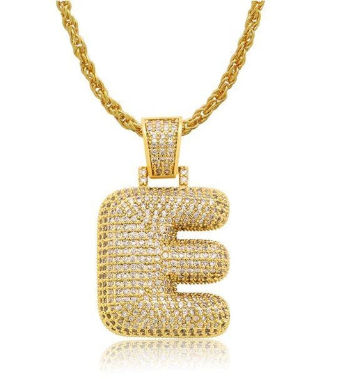 PIPE Gold HH Bubble Letter Necklace