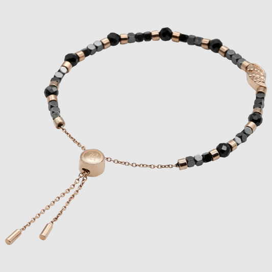 Bead Bracelet Rose Gold Wing Spinel Bead Pull-Chain Bracelet