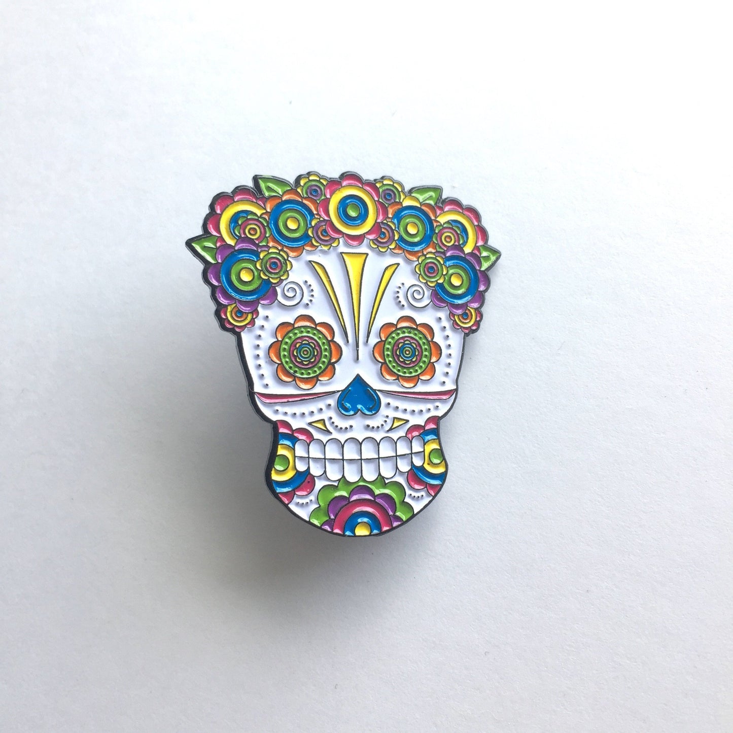 Lady Sugar Skull Soft Enamel Pin 1.50"