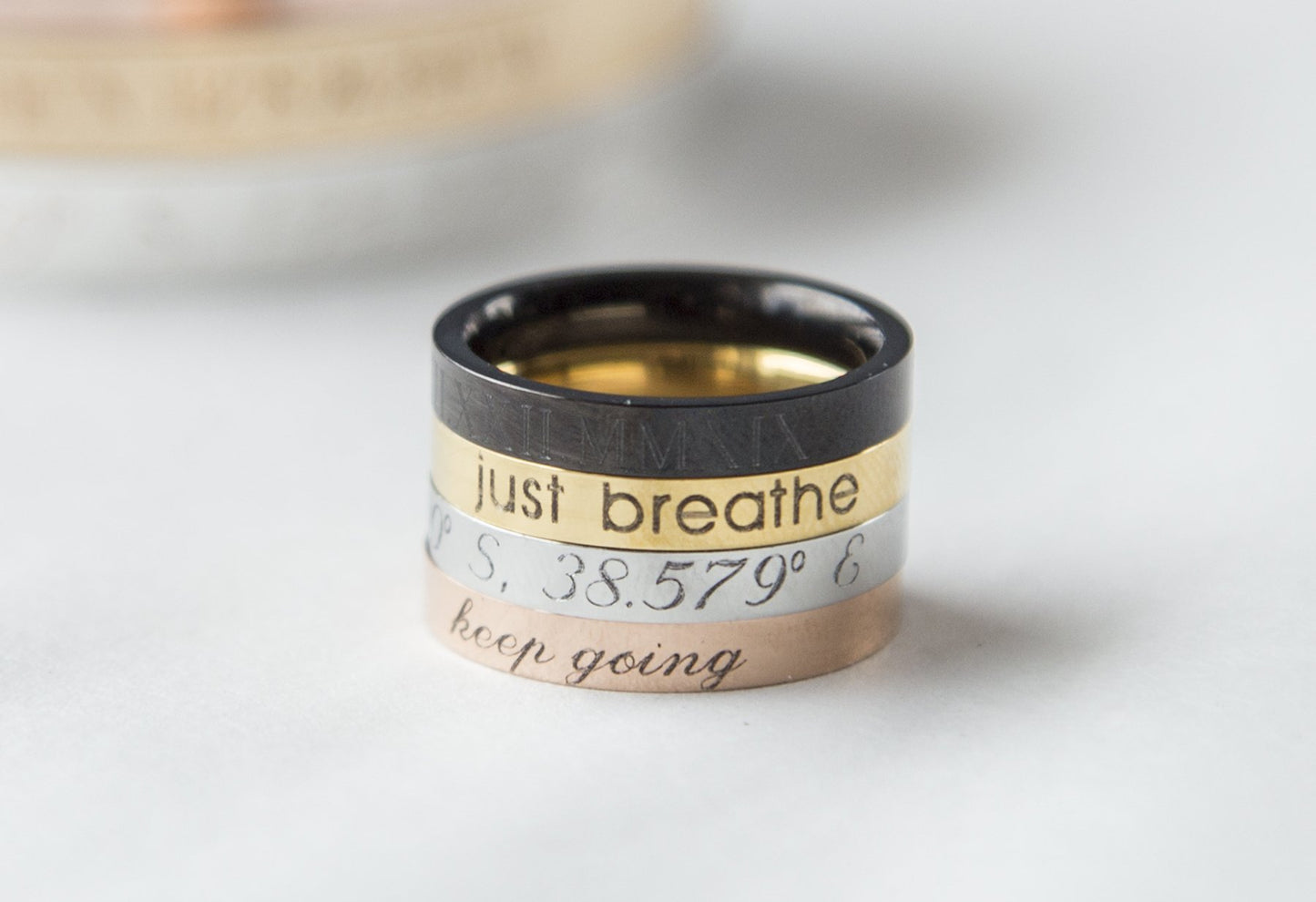 Stacking Ring Engraved Ring