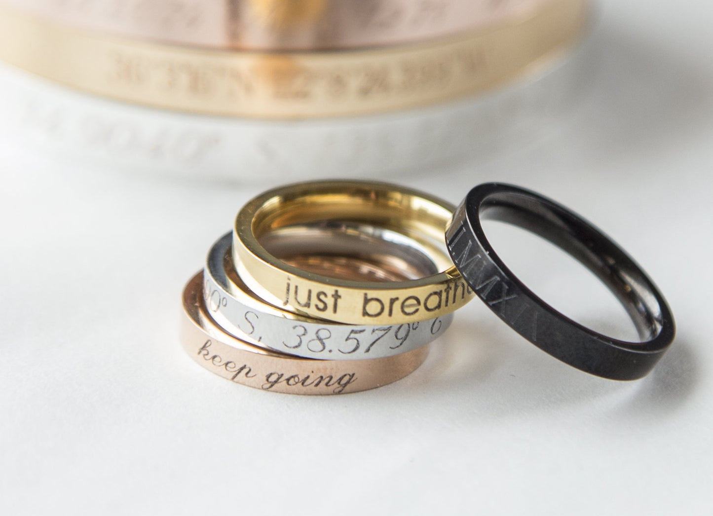 Stacking Ring Engraved Ring