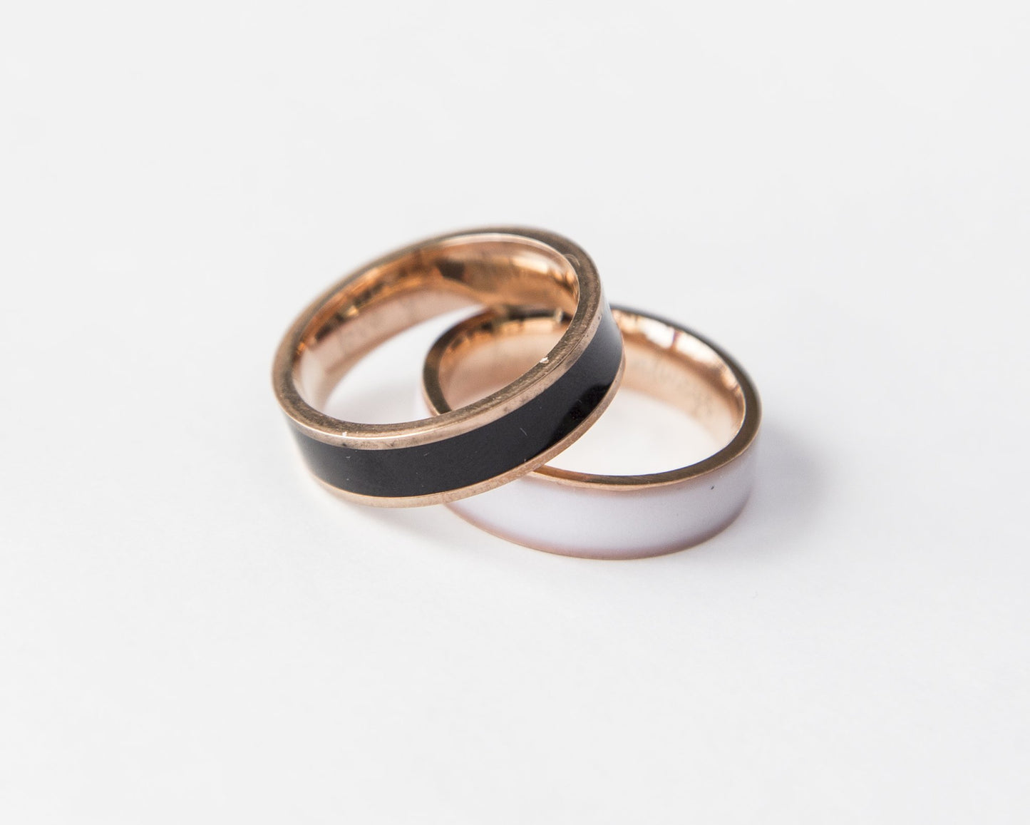 Rose Gold Couple Rings Gift