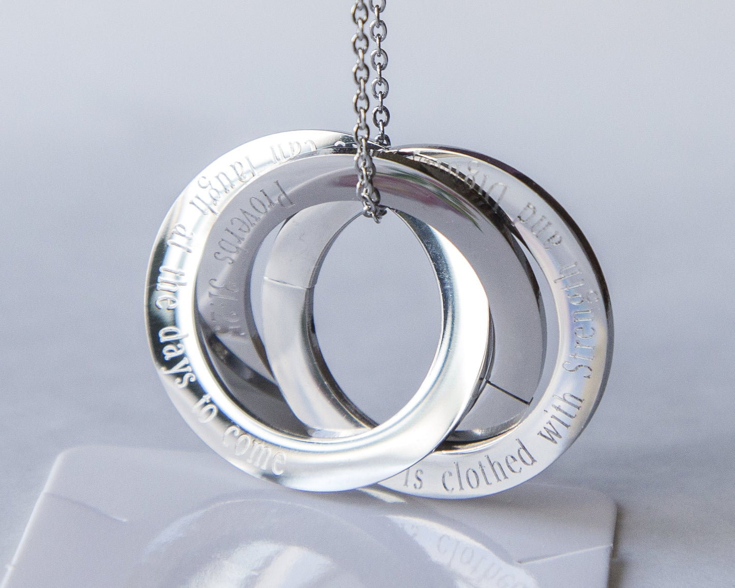 Personalized Scripture Custom Rings Necklace