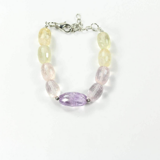 Pastel Sparkles Quartz Stone Bracelet