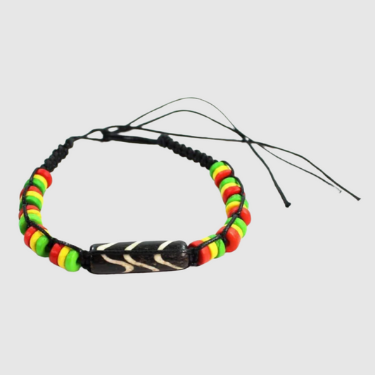 Chevron Pattern & Rasta Vibes Friendship Bracelet