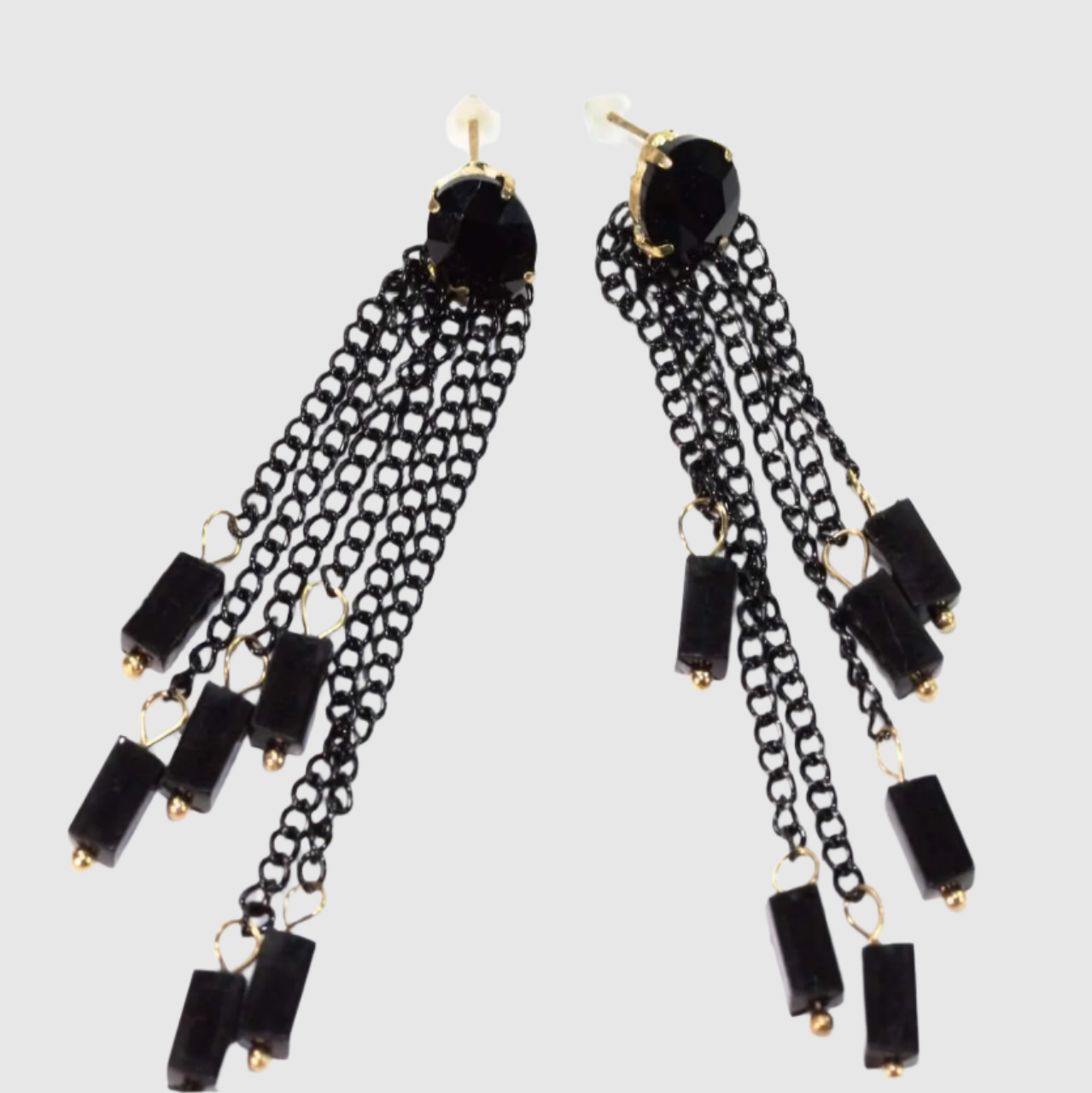 Chain & Beads Dangle Earrings